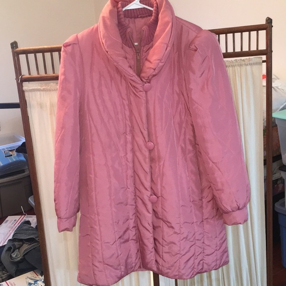 Vintage Jackets & Blazers - VintagE 80s puffy winter jacket coat PiNK rockabilly retro indie hip hipster